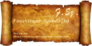 Fesztinger Szebáld névjegykártya